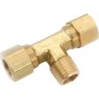 Anderson Metals 3 8 In. C x 1  In. MPT Compression Brass Tee Cheap