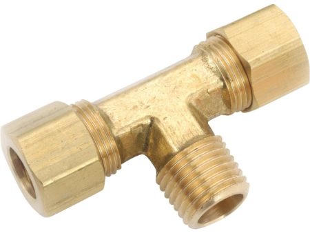 Anderson Metals 3 8 In. C x 1  In. MPT Compression Brass Tee Cheap