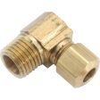 Anderson Metals 5 8 In. x 3 8 In. Male Compression Brass Elbow Sale