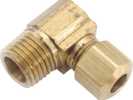 Anderson Metals 5 8 In. x 3 8 In. Male Compression Brass Elbow Sale