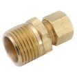 Brass Compression Connector, Lead-Free, 5 8 x 3 8-In. MPT on Sale