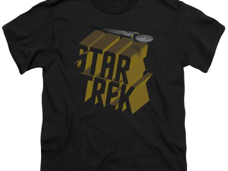 STAR TREK : 3D LOGO S\S YOUTH Cotton 18\1 Black MD Fashion