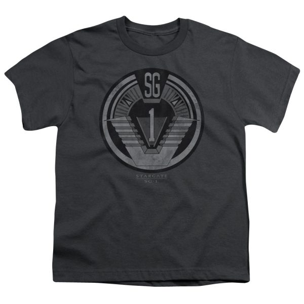 STARGATE SG1 : TEAM BADGE S\S YOUTH Cotton 18\1 CHARCOAL SM Fashion