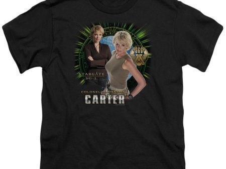 STARGATE SG1 : SAMANTHA CARTER S\S YOUTH Cotton 18\1 BLACK MD on Sale