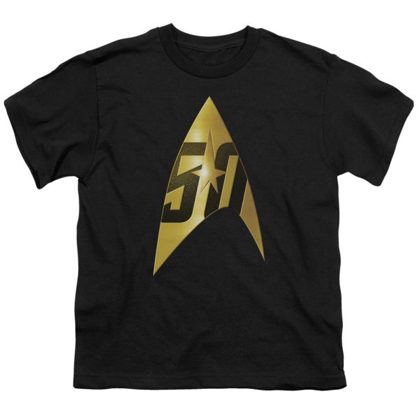 STAR TREK : 50TH ANNIVERSARY DELTA S\S YOUTH Cotton 18\1 Black SM Supply