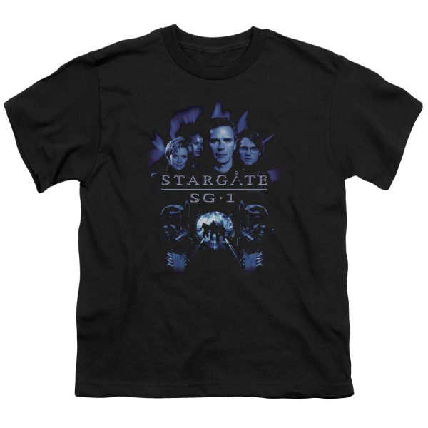 STARGATE SG1 : SG1 STARGATE COMMAND S\S YOUTH Cotton 18\1 BLACK LG on Sale