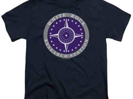 STARGATE SG1 : WHITE ROCK LOGO S\S YOUTH Cotton 18\1 NAVY LG Sale