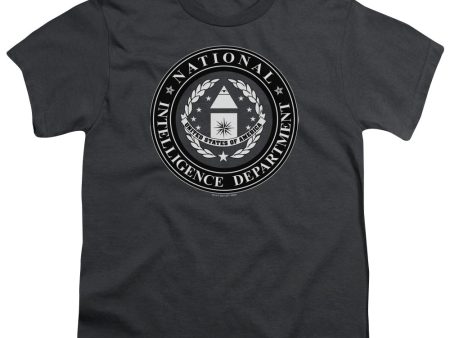 STARGATE SG1 : NID LOGO S\S YOUTH Cotton 18\1 CHARCOAL XS For Cheap