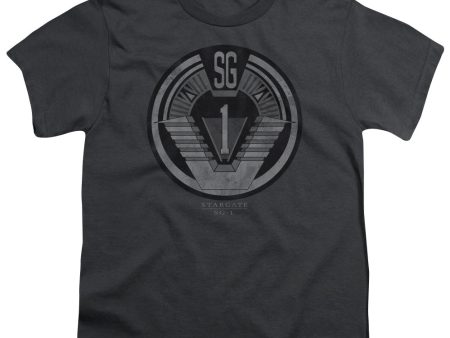 STARGATE SG1 : TEAM BADGE S\S YOUTH Cotton 18\1 CHARCOAL XS For Sale