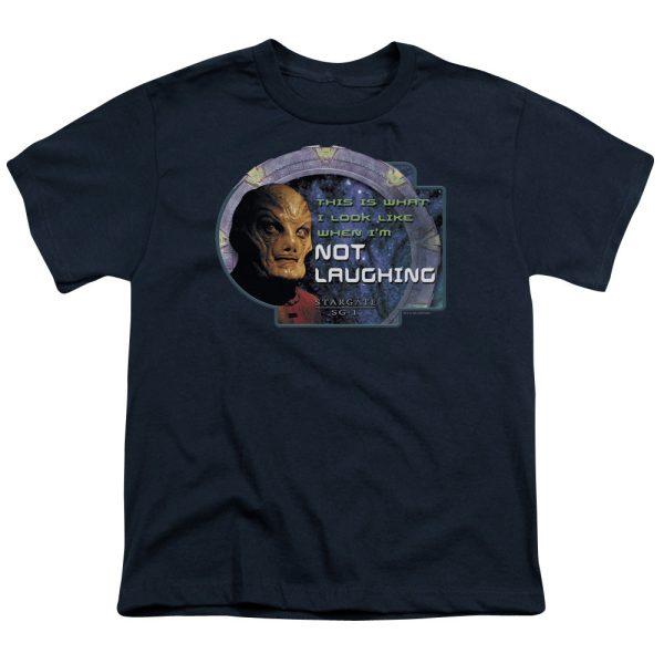 STARGATE SG1 : NOT LAUGHING S\S YOUTH Cotton 18\1 NAVY LG Cheap