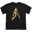 STAR TREK : 50TH ANNIVERSARY DELTA S\S YOUTH Cotton 18\1 Black LG For Discount