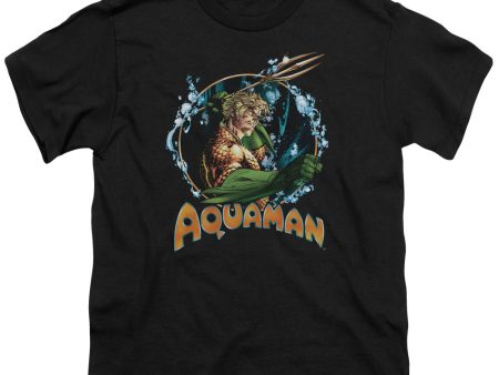 JUSTICE LEAGUE OF AMERICA : RULER OF THE SEAS S\S YOUTH Cotton 18\1 Black MD on Sale