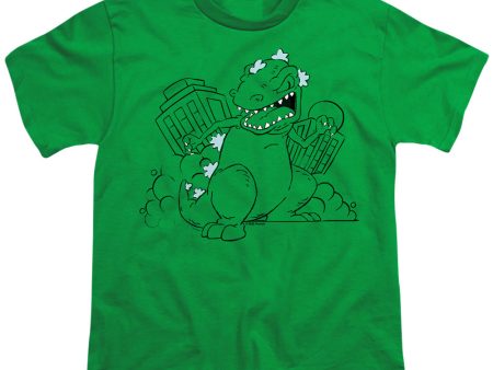 RUGRATS : REPTAR DESTROYS CITY S\S YOUTH Cotton 18\1 Kelly Green SM Online Sale