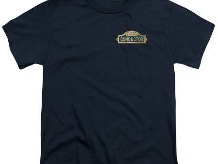 POLAR EXPRESS : CONDUCTOR S\S YOUTH Cotton 18\1 Navy MD For Sale