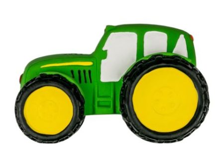 Territory Green Tractor Latex Squaker Dog Toy Supply