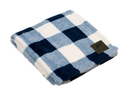 Tall Tails Navy Hunter s Plaid Dog Blanket For Sale